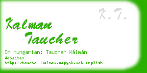 kalman taucher business card